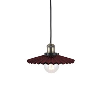 zdjęcie Szklana lampa stożkowa retro Cobbler burgund 25cm